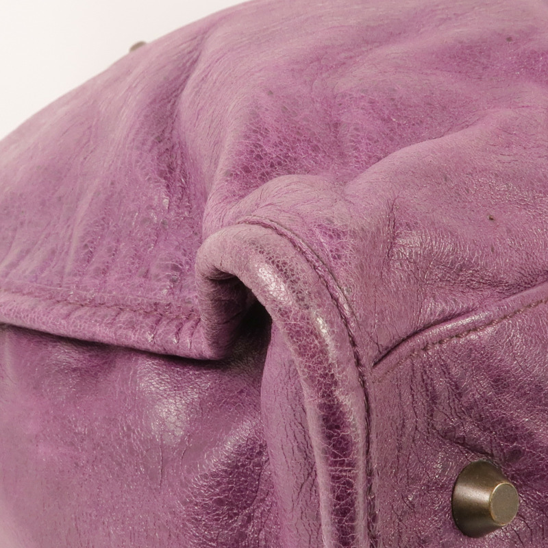 BALENCIAGA 皮革The Work Handbag金扣手挽袋-12