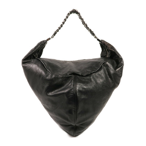 CHANEL 牛皮皮革Shoulder Bag銀扣肩背袋