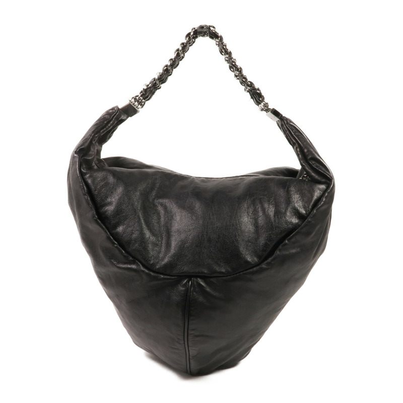 CHANEL 牛皮皮革Shoulder Bag銀扣肩背袋-2