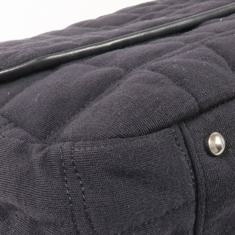 CHANEL 布料/皮革Chain Shoulder銀扣鏈帶肩背袋-6