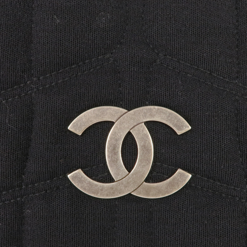 CHANEL 布料/皮革Chain Shoulder銀扣鏈帶肩背袋-9