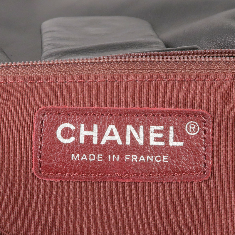 CHANEL 布料/皮革Chain Shoulder銀扣鏈帶肩背袋-11