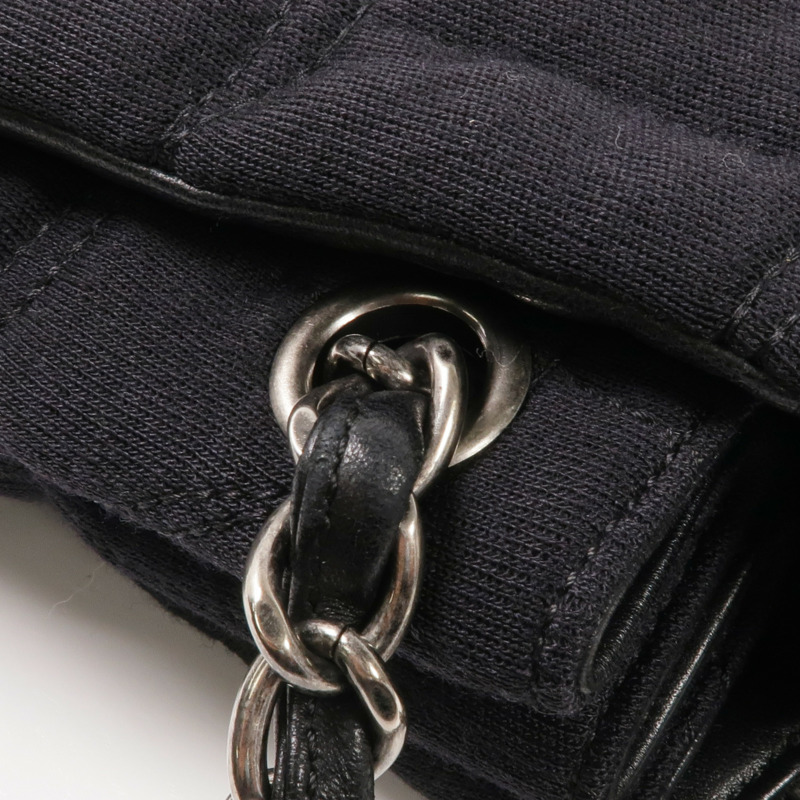 CHANEL 布料/皮革Chain Shoulder銀扣鏈帶肩背袋-16