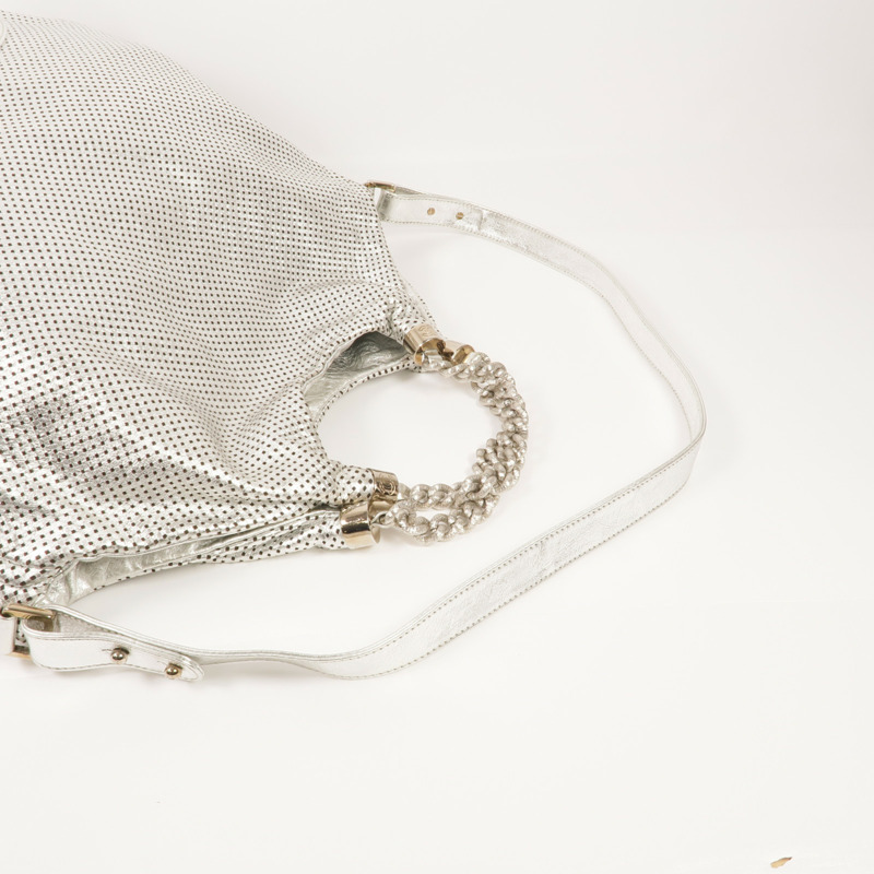 CHANEL 牛皮皮革2 Way Shoulder銀扣手挽肩背兩用袋-4