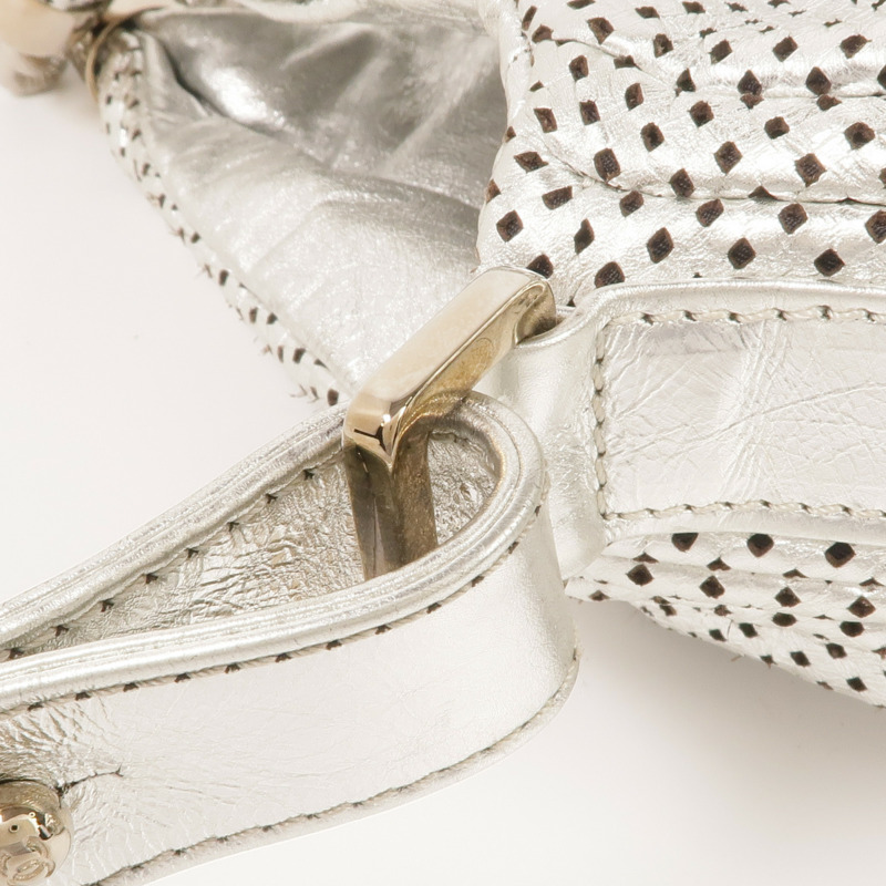 CHANEL 牛皮皮革2 Way Shoulder銀扣手挽肩背兩用袋-9