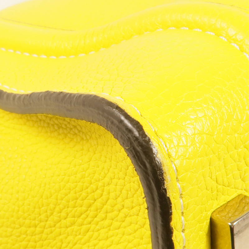 CELINE 牛皮皮革Mini Luggage銀扣手挽袋-6