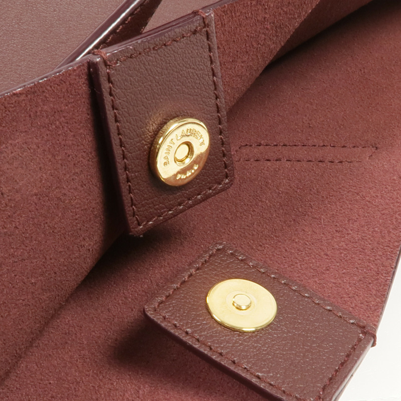 YVES SAINT LAURENT 牛皮皮革Shoulder Tote金扣肩背袋/手挽袋-11