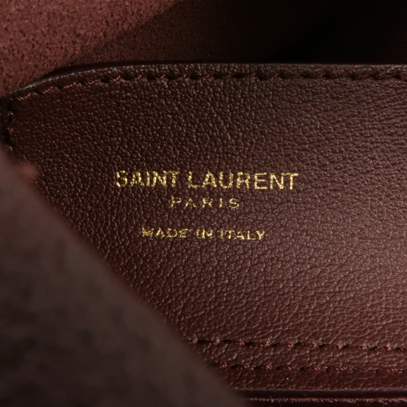 YVES SAINT LAURENT 牛皮皮革Shoulder Tote金扣肩背袋/手挽袋-12