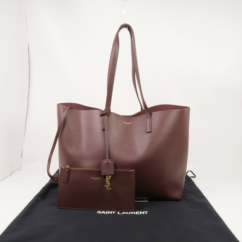 YVES SAINT LAURENT 牛皮皮革Shoulder Tote金扣肩背袋/手挽袋-15