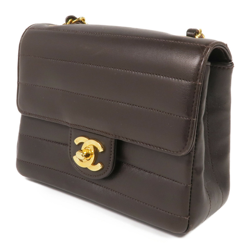 CHANEL 羊皮皮革Vintage Mini Flap Bag金扣鏈帶肩背袋-1