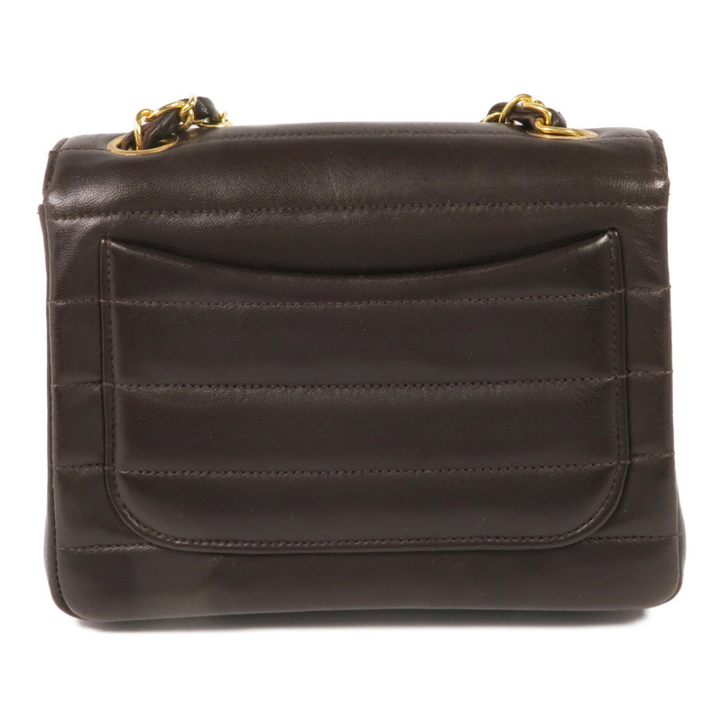CHANEL 羊皮皮革Vintage Mini Flap Bag金扣鏈帶肩背袋-2