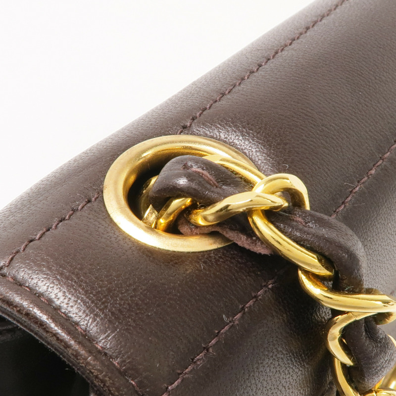 CHANEL 羊皮皮革Vintage Mini Flap Bag金扣鏈帶肩背袋-9