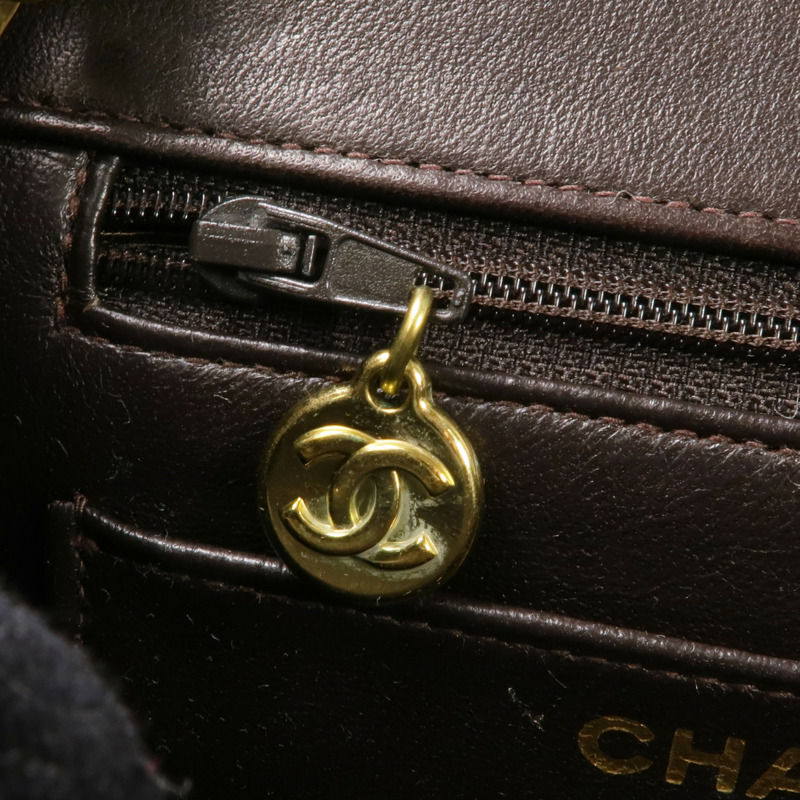 CHANEL 羊皮皮革Vintage Mini Flap Bag金扣鏈帶肩背袋-15