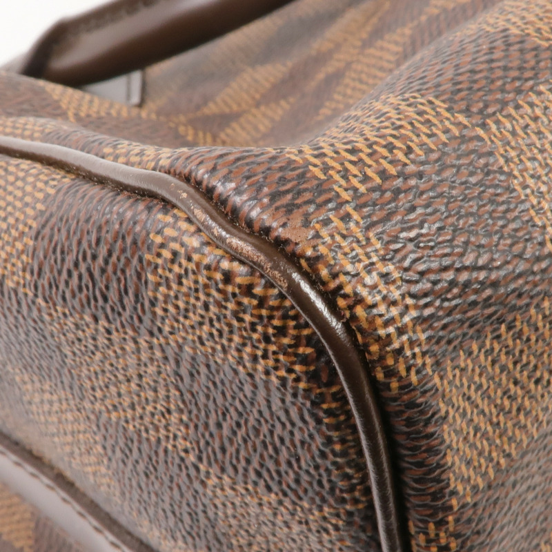 LOUIS VUITTON Damier Speedy Bandouliere 25金扣手挽肩背兩用袋棕色-10