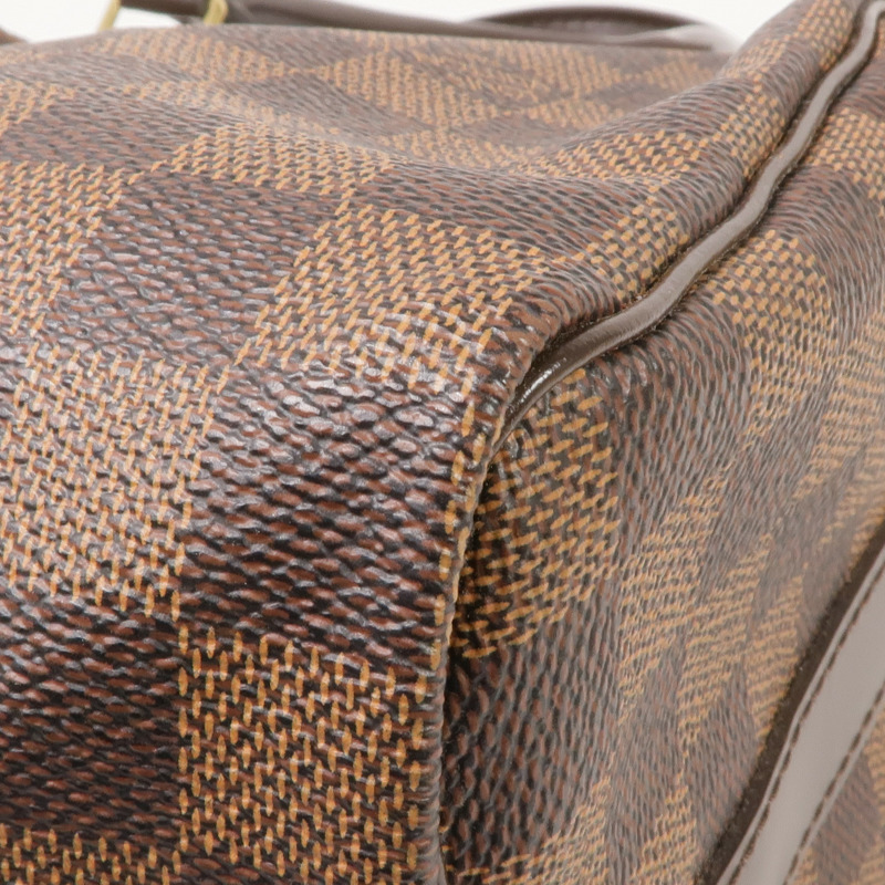 LOUIS VUITTON Damier Speedy Bandouliere 25金扣手挽肩背兩用袋棕色-11