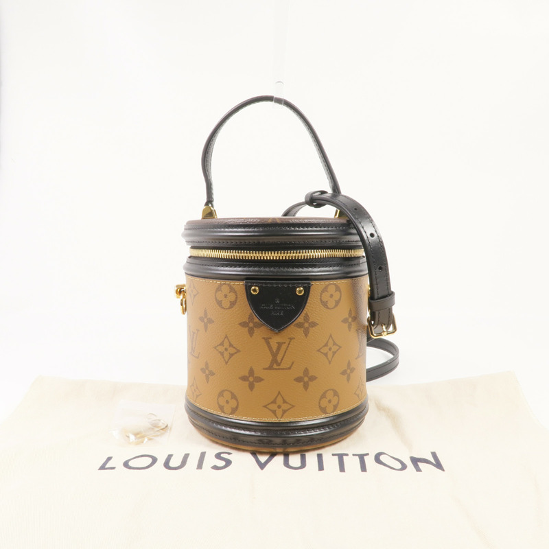 LOUIS VUITTON Monogram Reverse Cannes金扣手挽肩背兩用袋-16