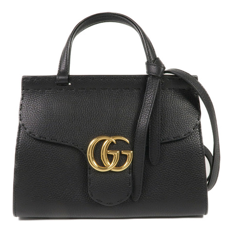 GUCCI 牛皮皮革GG Marmont Top Handle Bag金扣手挽肩背兩用袋