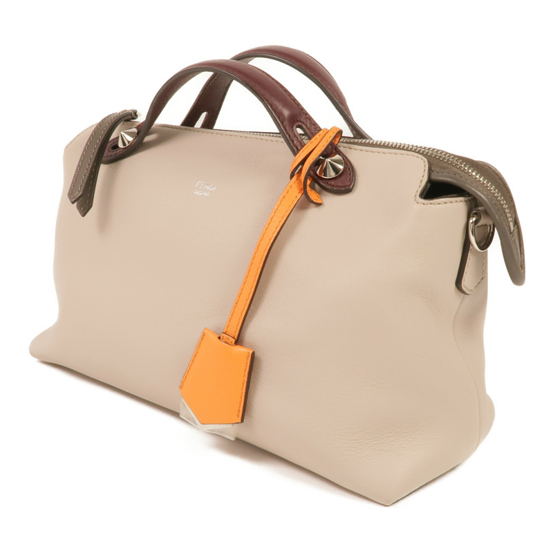 FENDI 牛皮皮革By The Way銀扣手挽肩背兩用袋-1