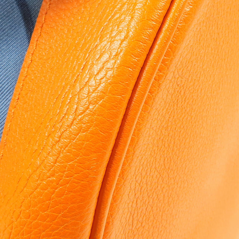 HERMES 絲質/牛皮皮革Soie Cool Backpack銀扣背包-8