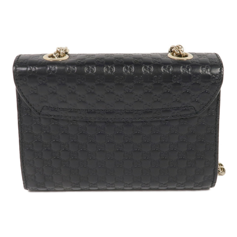 GUCCI 牛皮皮革Mini Emily金扣鏈帶肩背袋-1