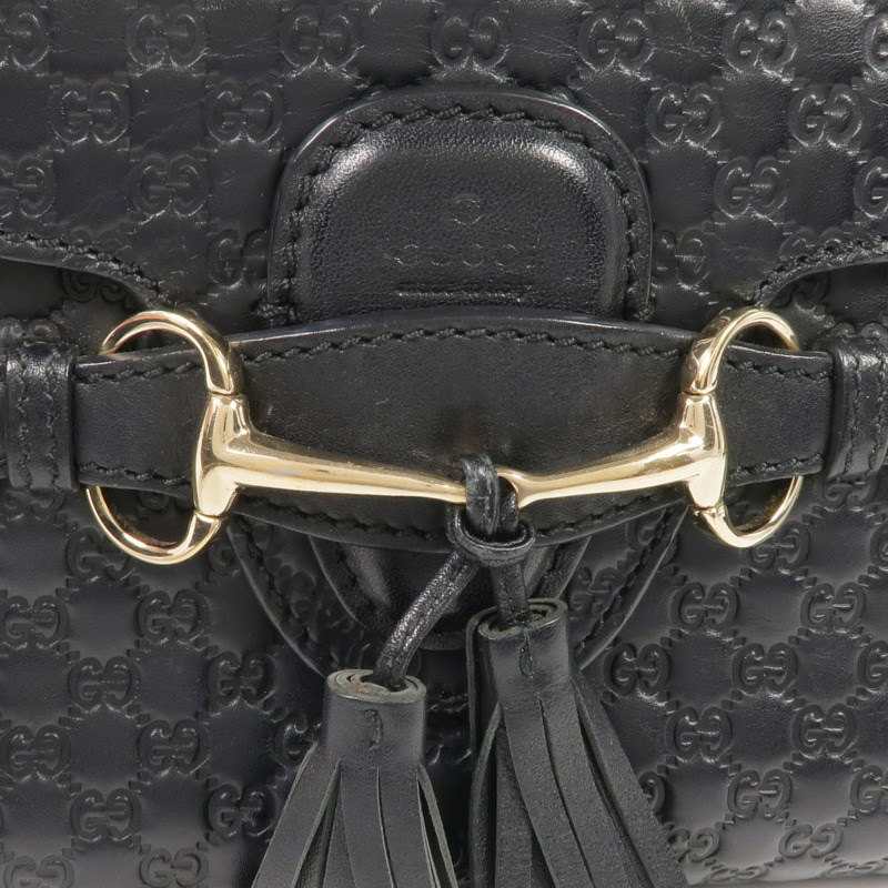 GUCCI 牛皮皮革Mini Emily金扣鏈帶肩背袋-9