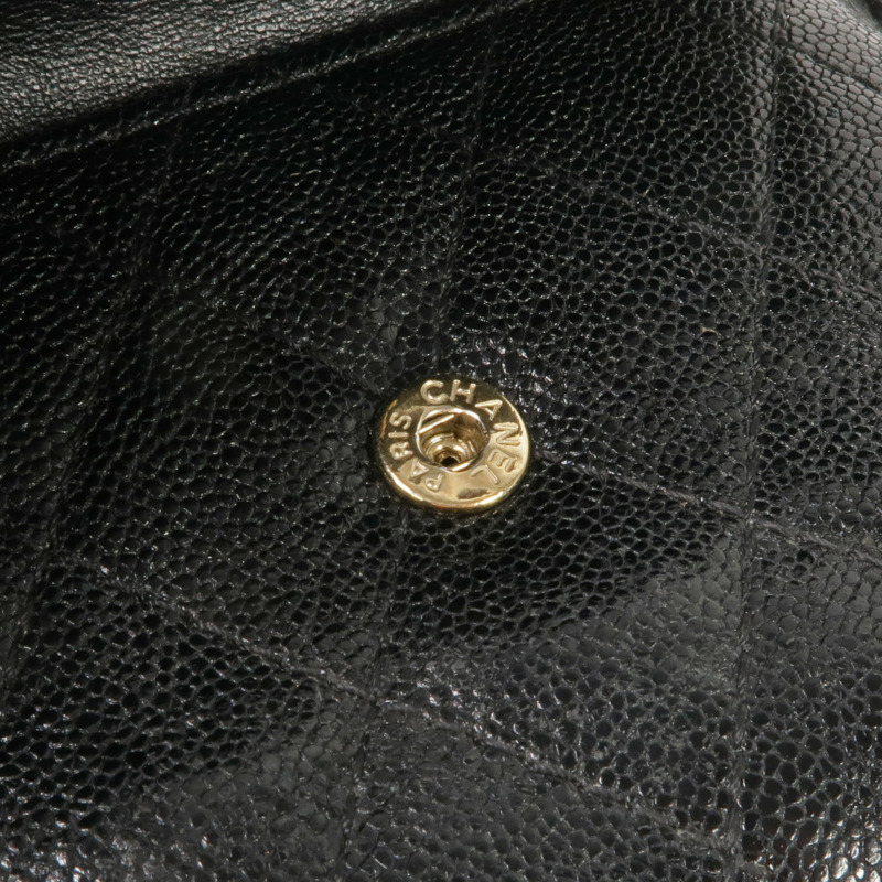 CHANEL 牛皮皮革Boy Trifold Wallet金扣錢包-13