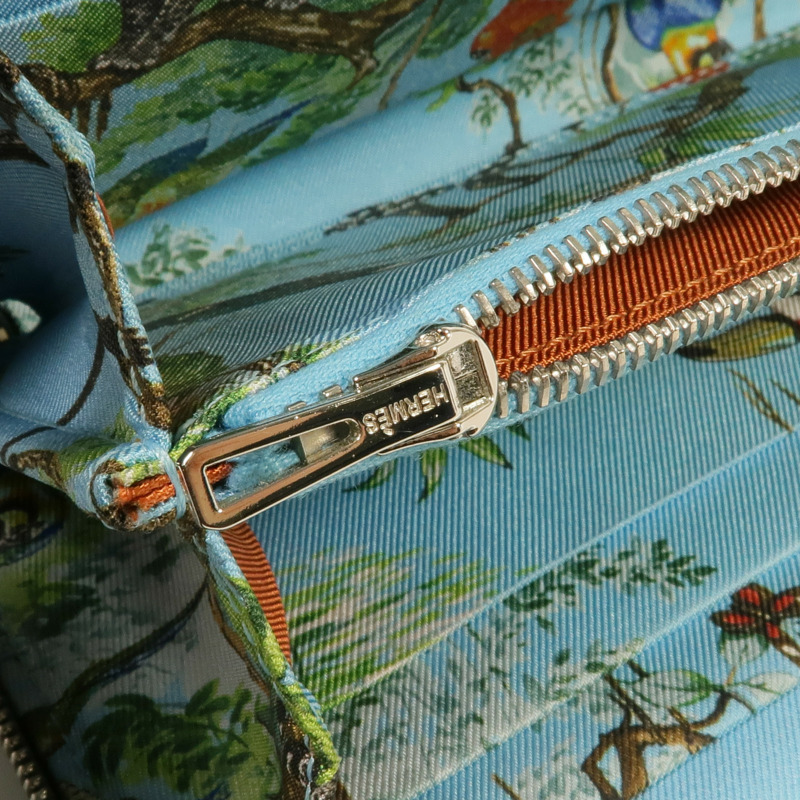 HERMES Epsom皮革Silk In Long Wallet銀扣長錢包Vert Cypress-12