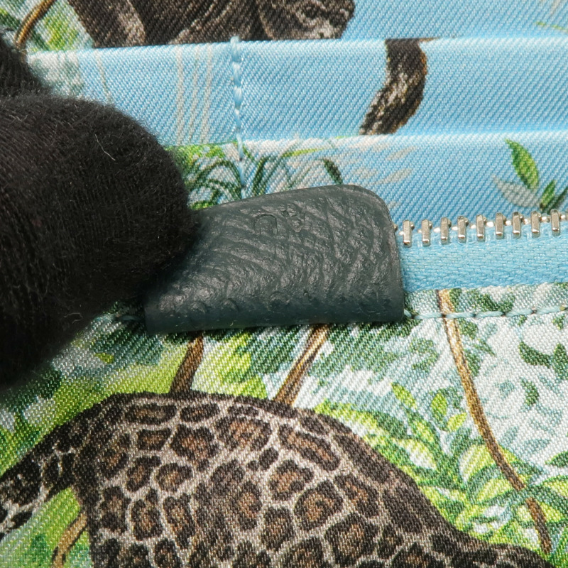 HERMES Epsom皮革Silk In Long Wallet銀扣長錢包Vert Cypress-14