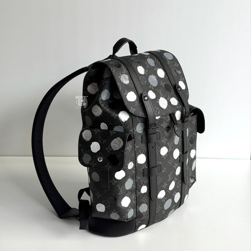 閒置新✨ 聯名款 Louis Vuitton x 草間彌生 後背包 Christopher LV 路易威登-1