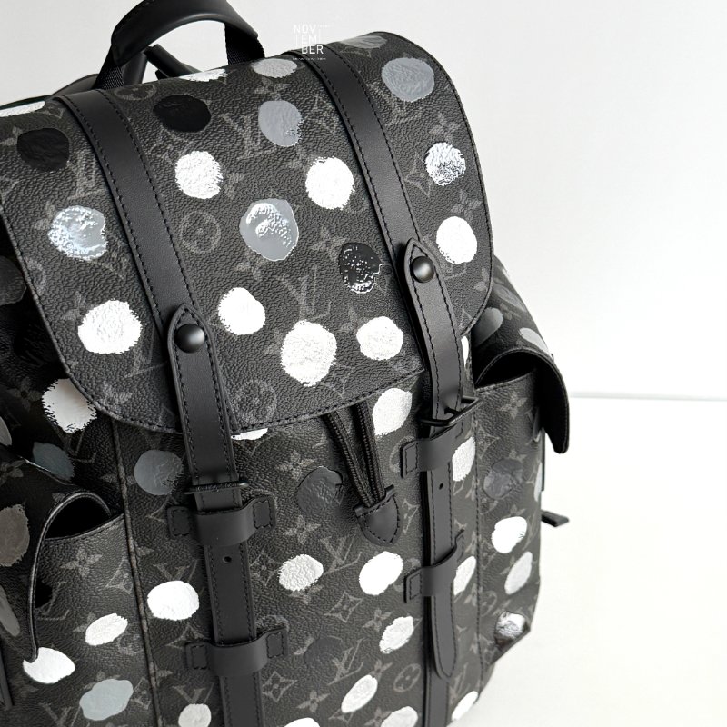 閒置新✨ 聯名款 Louis Vuitton x 草間彌生 後背包 Christopher LV 路易威登-4