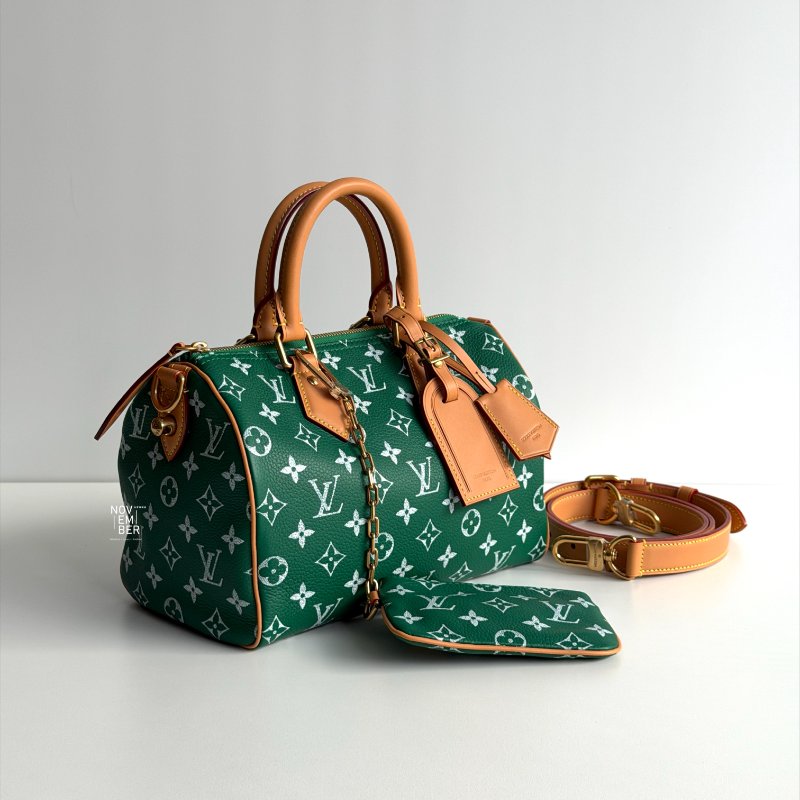 全新💚 Louis Vuitton LV 路易威登 Speedy P9 老花綠-2