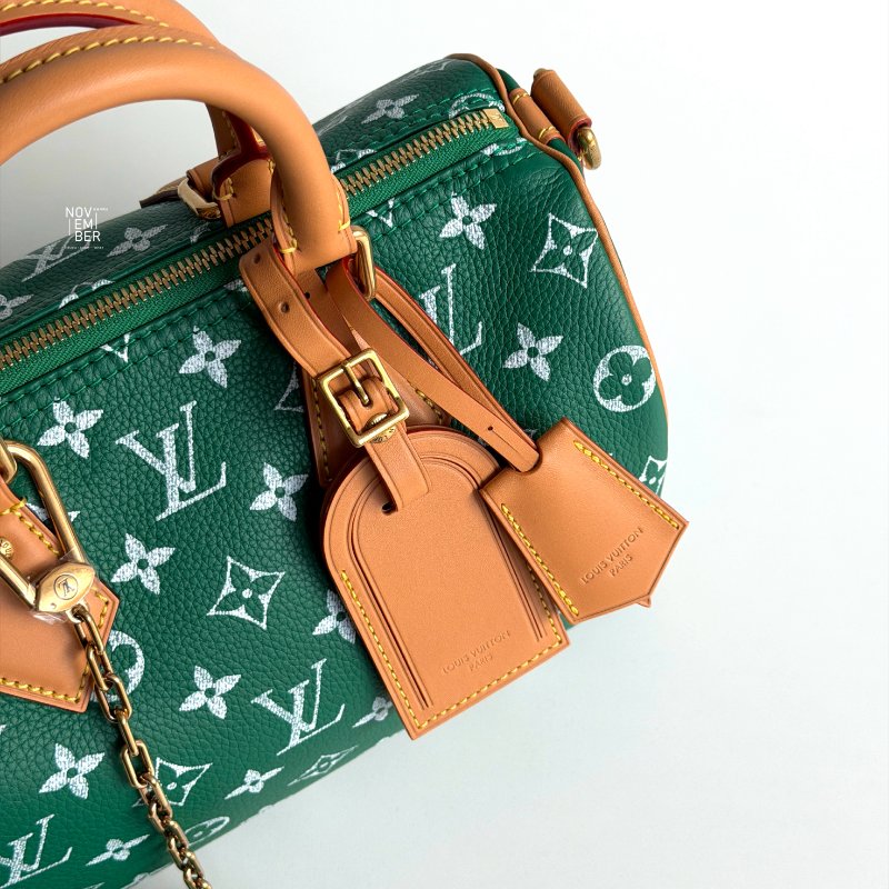 全新💚 Louis Vuitton LV 路易威登 Speedy P9 老花綠-3