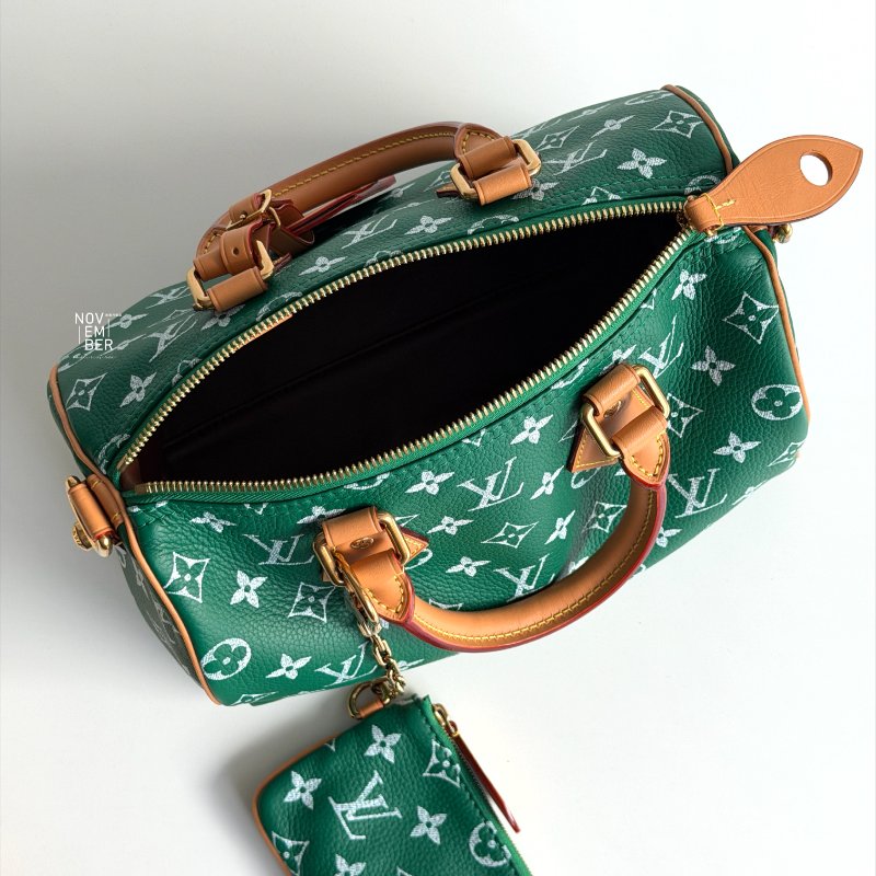 全新💚 Louis Vuitton LV 路易威登 Speedy P9 老花綠-4