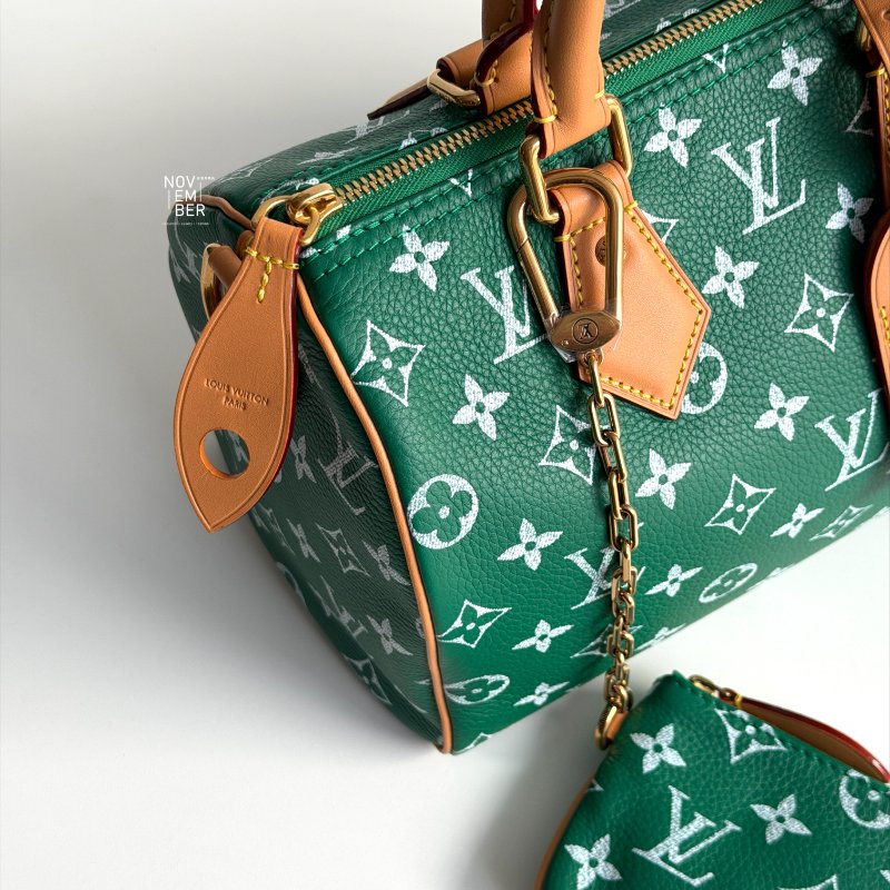 全新💚 Louis Vuitton LV 路易威登 Speedy P9 老花綠-6