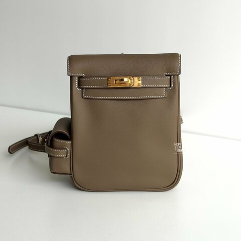 全新全配有購證💖 Hermès 愛馬仕 Kelly Jump 大象灰金釦 天菜包款🤎