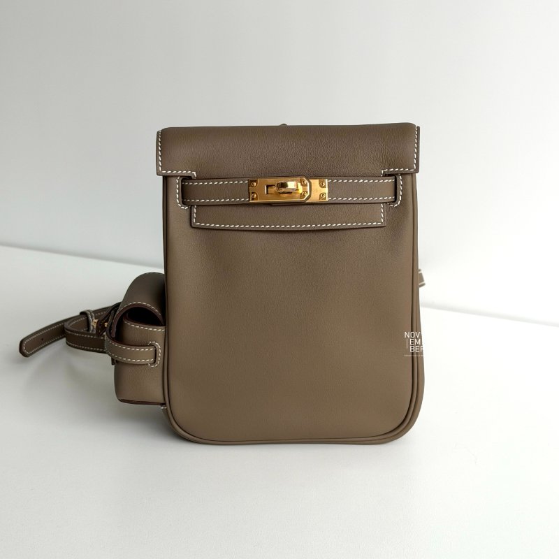 全新全配有購證💖 Hermès 愛馬仕 Kelly Jump 大象灰金釦 天菜包款🤎-0