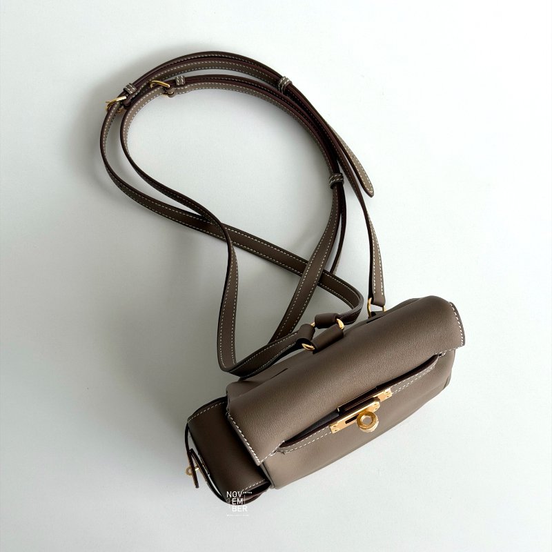 全新全配有購證💖 Hermès 愛馬仕 Kelly Jump 大象灰金釦 天菜包款🤎-2