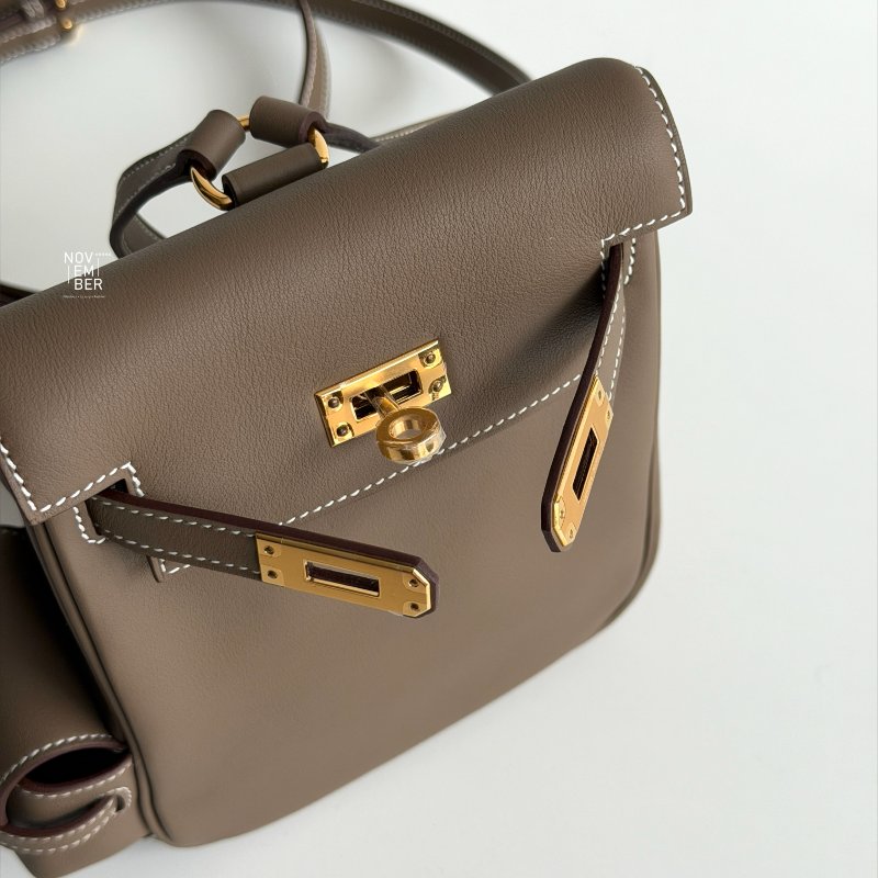 全新全配有購證💖 Hermès 愛馬仕 Kelly Jump 大象灰金釦 天菜包款🤎-5