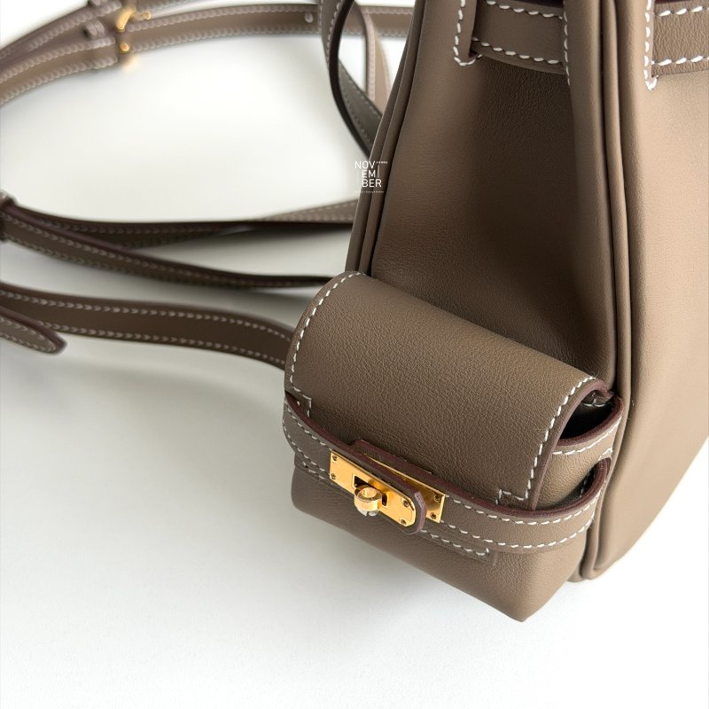 全新全配有購證💖 Hermès 愛馬仕 Kelly Jump 大象灰金釦 天菜包款🤎-6