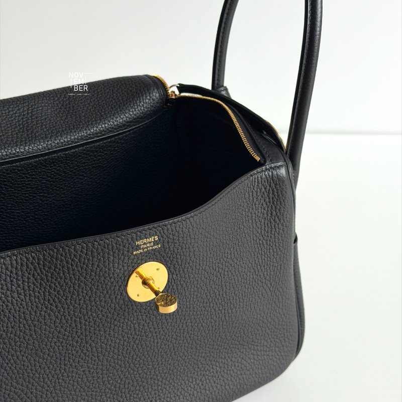 99新🆕 Hermès 愛馬仕 Lindy26 黑色金釦-3
