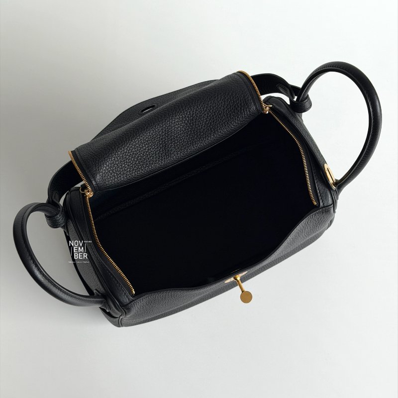 99新🆕 Hermès 愛馬仕 Lindy26 黑色金釦-5