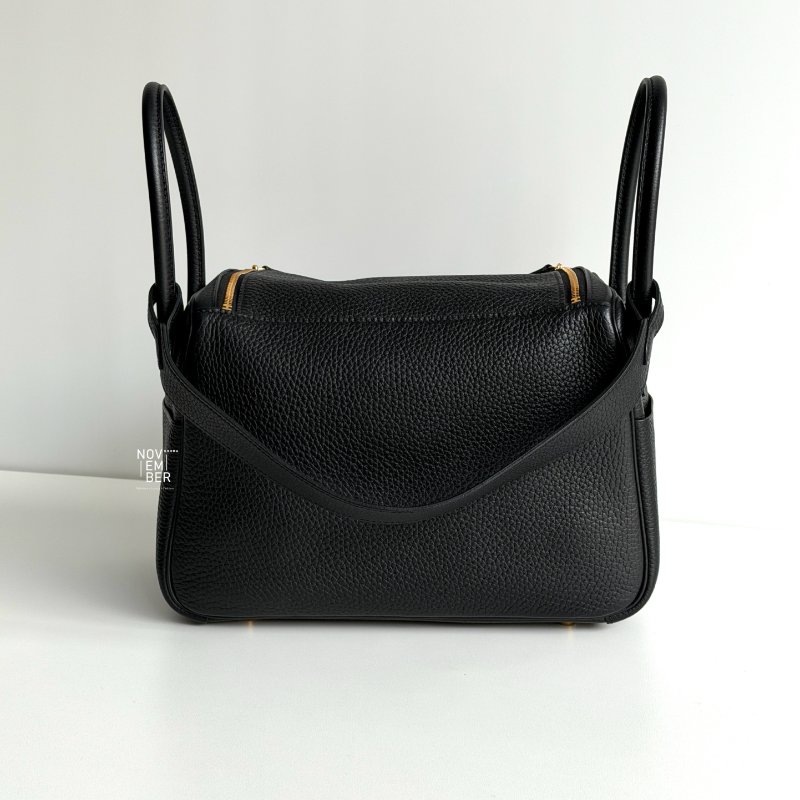 99新🆕 Hermès 愛馬仕 Lindy26 黑色金釦-6