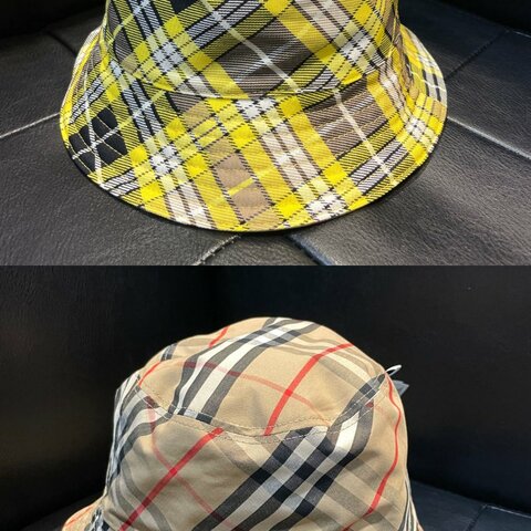 💎Han's house精品服飾💎 BURBERRY TB 格紋 漁夫帽 帽子 雙面用 男女可帶 原價13500