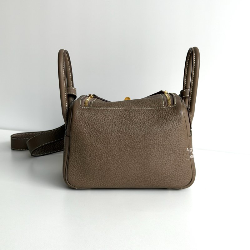 全新💖 Hermès 愛馬仕 Mini Lindy 大象灰金釦-6