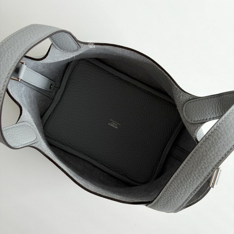 閒置新✨ 全配有購證 🙌🏻 Hermès 愛馬仕 Picotin18 冰川藍銀釦-5