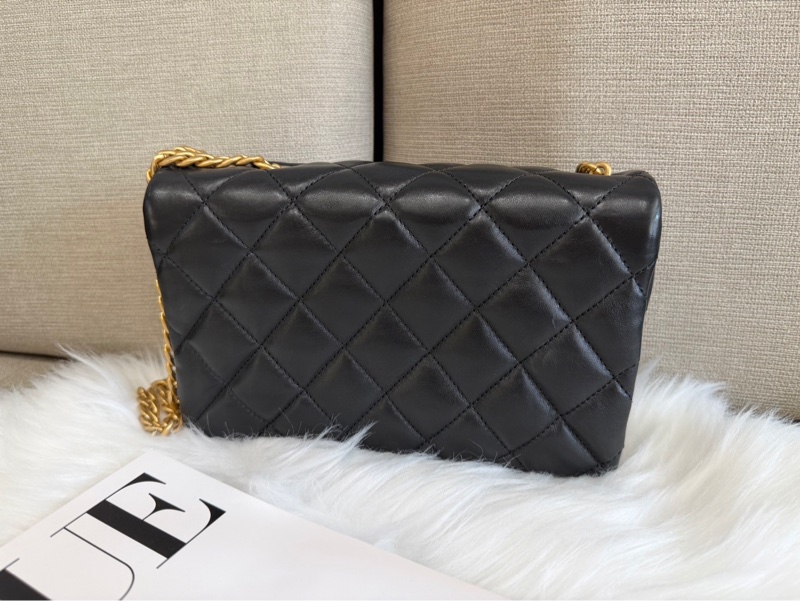 Chanel 22K黑金金柱調節釦風琴鏈包 芯片款-2