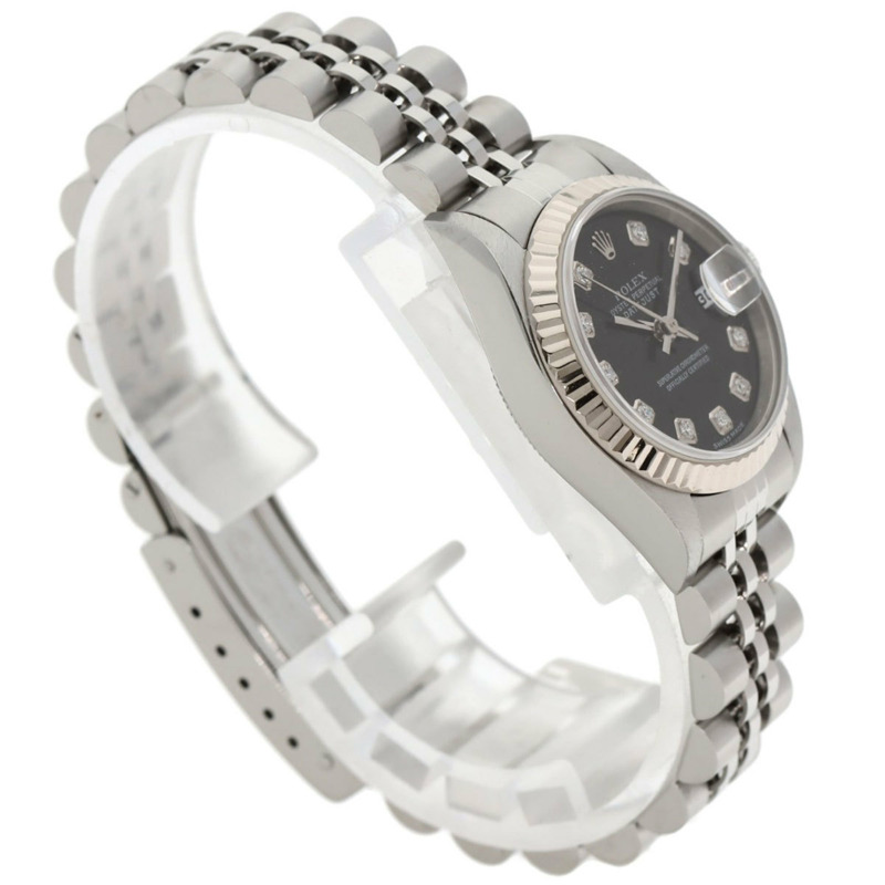 勞力士 79174G Datejust 10P 鑲鑽女錶，精鋼/18K 白金錶殼-1