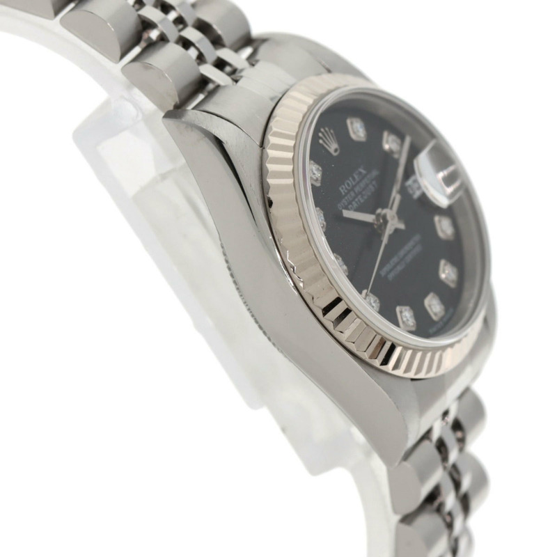 勞力士 79174G Datejust 10P 鑲鑽女錶，精鋼/18K 白金錶殼-5