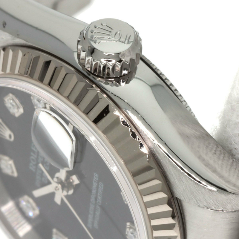 勞力士 79174G Datejust 10P 鑲鑽女錶，精鋼/18K 白金錶殼-12