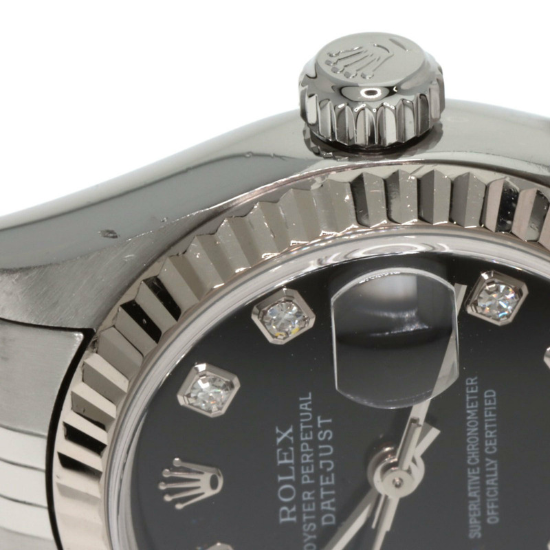 勞力士 79174G Datejust 10P 鑲鑽女錶，精鋼/18K 白金錶殼-17